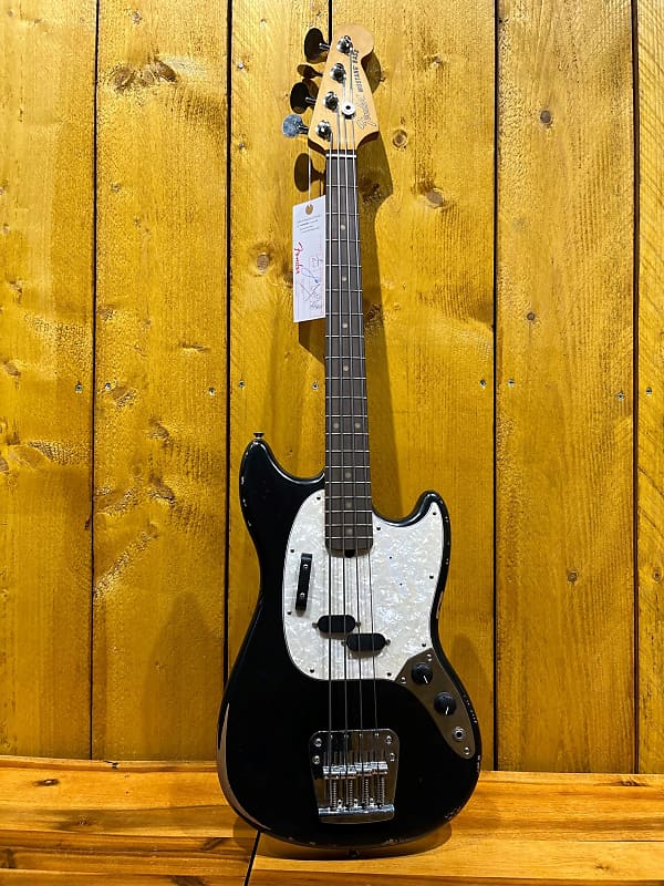 JMJ Road Worn Mustang Bass Black Fender image 1