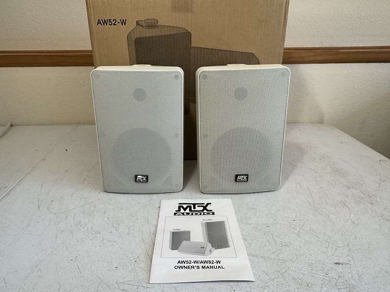 MTX AW52-W Outdoor Speakers HiFi Stereo All Weather Water Proof White Audiophile image 1