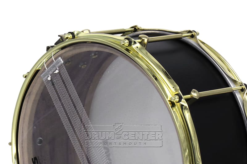 Noble & Cooley Solid Shell Classic Walnut Snare Drum 14x6 Matte Black w/Brass Hardware image 1