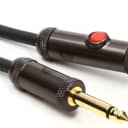 D'Addario PW-AGL-10 Circuit Breaker Straight to Straight Instrument Cable with Latching Switch- 10 foot
