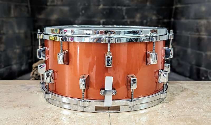 Early 2000s OCDP Orange County Drums & Percussion Custom 14x7 Keller Maple  10-Ply Snare Drum - Copper Candy Finish