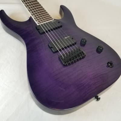 ESP LTD SH-207 Brian "Head" Welch 7 String Electric Guitar, Flame Maple Top, See Thru Purple, w/ESP Form Fit Hard Case 2023 image 7