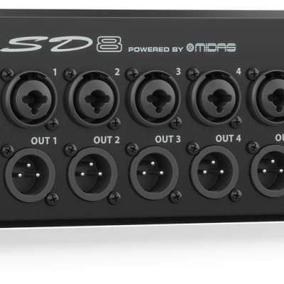 Behringer SD8, 8 Outputs Stage Box With 8 Remote-Controllable Midas Preamps image 5