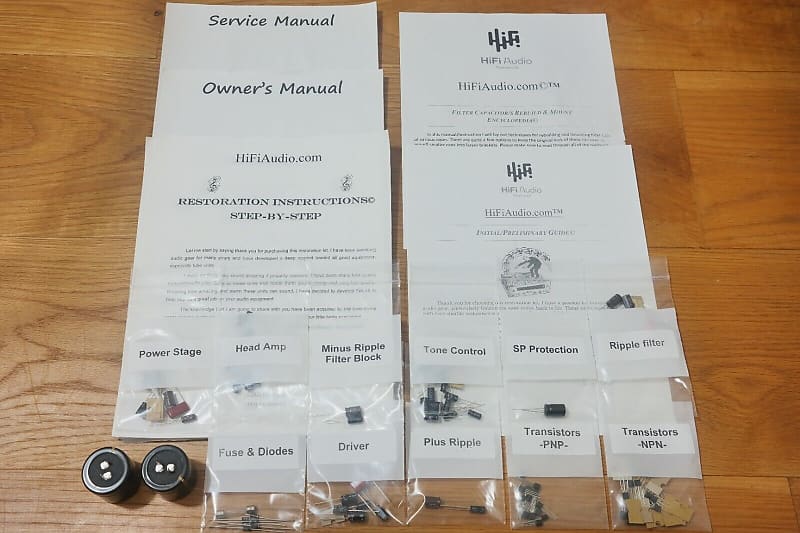 Sansui AU-666 restoration kit filter capacitor repair rebuild fix  			