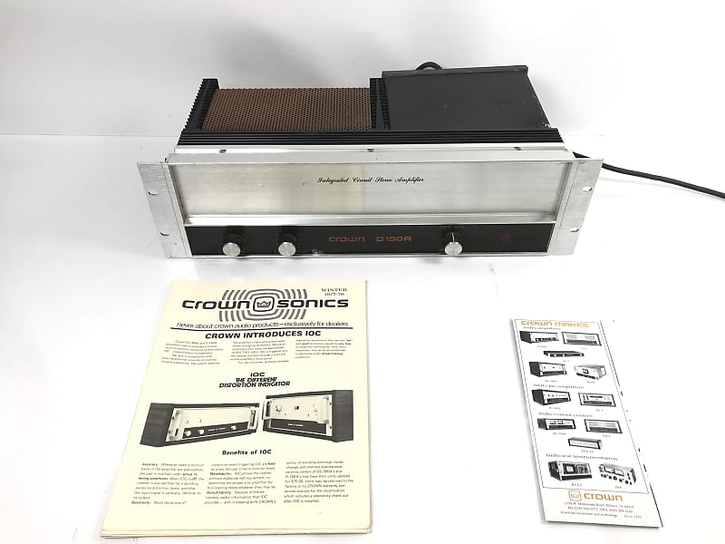Vintage Crown D-150A 2-Channel Professional Power Amp  			