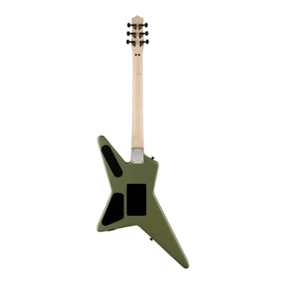 EVH Limited Star Series 6-String Electric Guitar with EVH Wolfgang Humbucker Pickup and Top-Mounted Floyd Rose Tremolo (Right-Handed, Matte Army Drab) image 2