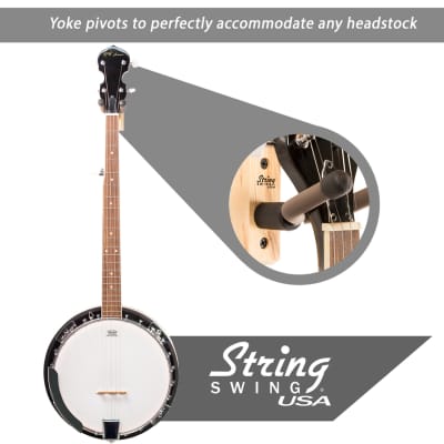 String Swing Hardwood Wall Mount Banjo Hanger - Ash CC01B-A image 4