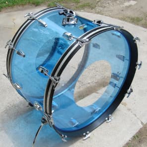 1970s Ludwig Vistalite 14x24" Bass Drum with Single-Color Finish