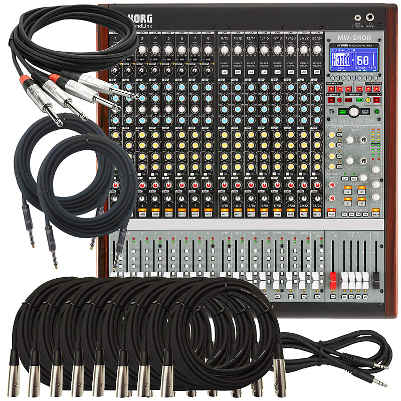 Korg Soundlink MW-2408 24-channel Hybrid Mixer CABLE KIT | Reverb