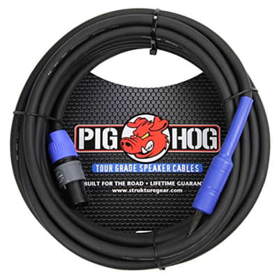 Pig Hog PHSC25S14 14 Gauge Speaker Cable Speakon to 1/4in, 25 ft image 1