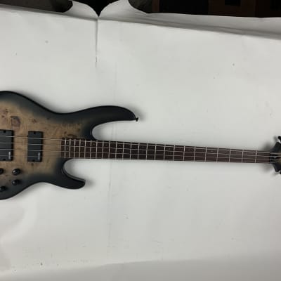 ESP LTD D-4 Burled Poplar Black Natural Burst Satin Electric Bass Guitar B-Stock image 12