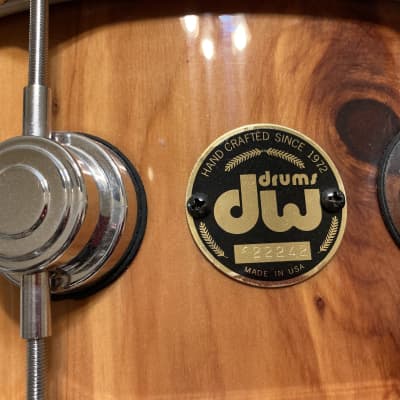 DW Craviotto Exotic Cedar 6.5x14 Snare Drum with May Mic Hand Signed by Johnny image 2