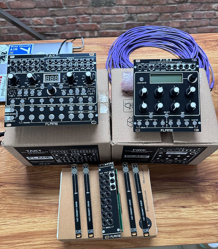 Flame Instruments Flame Takt Sequencer and Flame Fire Drum Module with Expander and Sensors image 1