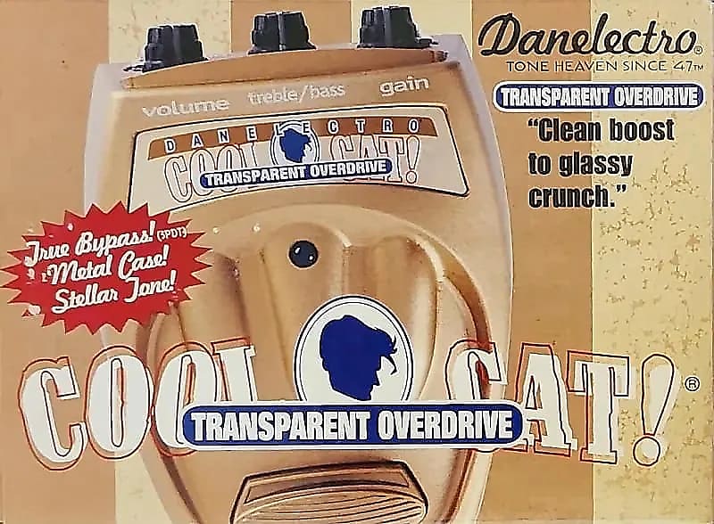 Danelectro Cool Cat V2 オーバードライブ Danelectro Cool Cat Transparent Overdrive V2 - excellent