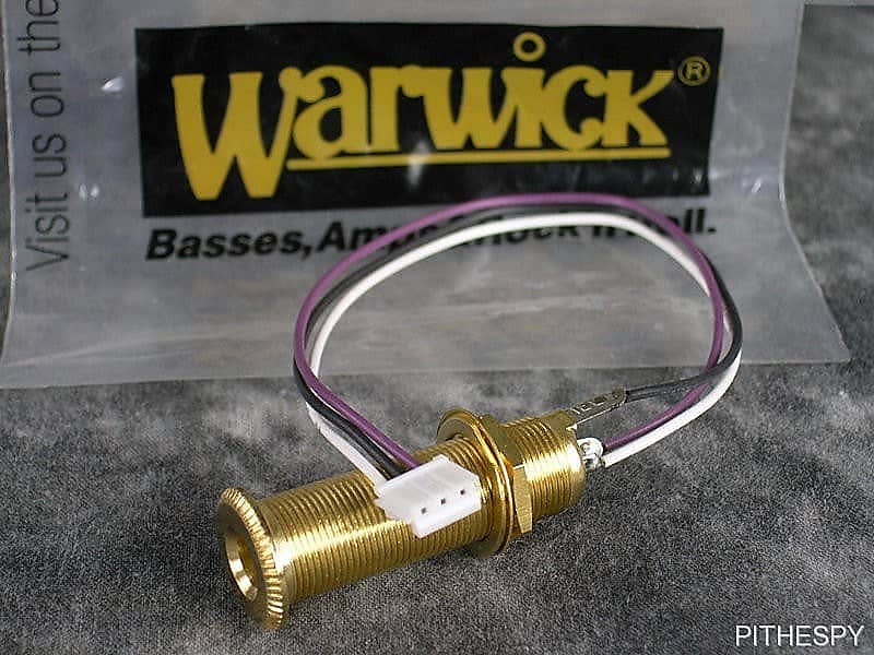 NEW WARWICK INPUT STEREO JACK GOLD M50100GR4 WITH WIRE Reverb