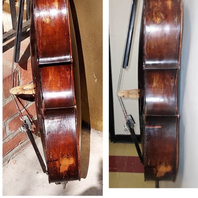 Vintage John Juzek 1/2 Size Cello, Circa 1950 - 1960 / Reddish Brown image 4