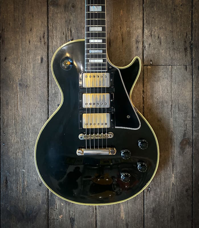 1958 Gibson Les Paul Custom, Ebony Black & Original Hard shell case image 1