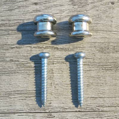 Strap Lock Buttons Set (Schaller Compatible?) - Nickel image 2