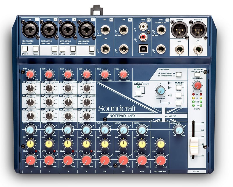 Soundcraft NOTEPAD-12FX 12-Channel Compact Analog Mixer with USB and Lexicon Effects image 1