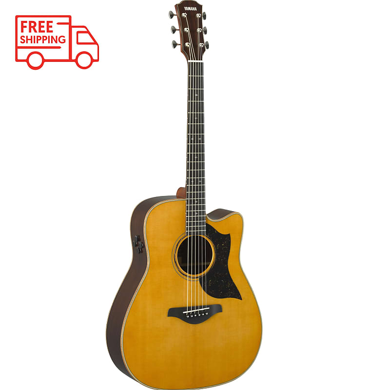 Yamaha A5R Dreadnought Cutaway Acoustic-Electric Guitar, | Reverb