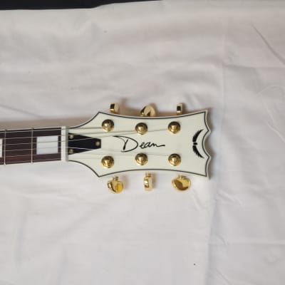 DEAN Colt Bigsby semi-hollow electric guitar White NEW w/ Case - Tremolo - Piezo image 6