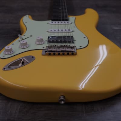 AIO S4 Left-Handed Electric Guitar - Buttercream (Mint Pickguard) image 7
