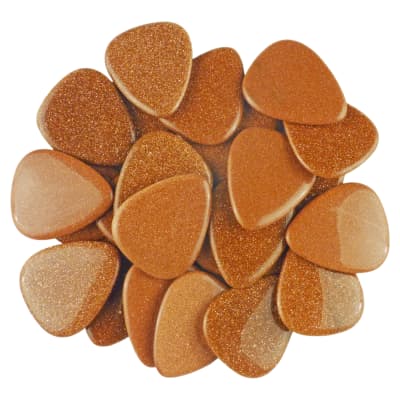 Brown Sandstone Stone Guitar Or Bass Pick - Specialty Handmade Gemstone Exotic Plectrum - 12 Pack New image 2