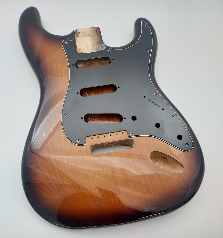 3lbs 10oz BloomDoom Nitro Lacquer Aged Relic Chocolate Sunburst S-Style Vintage Custom Guitar Body image 1