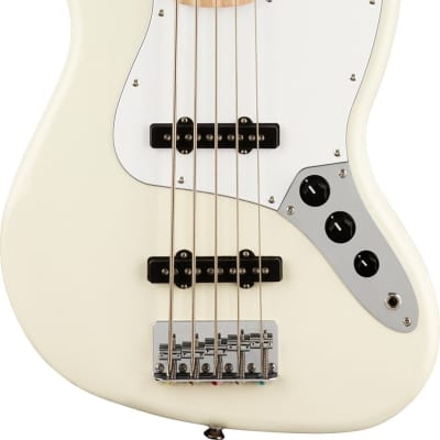 Squier Affinity Jazz V Electric Bass,  Maple Fingerboard (5-String), Olympic White image 2