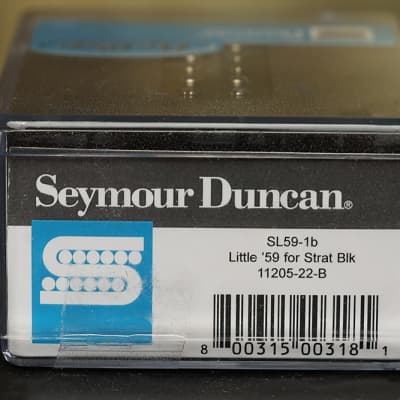 Seymour Duncan SL59-1 Little 59 Strat PAF Humbucker Bridge Pickup Black image 3