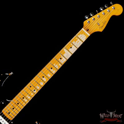 2021 Fender Custom Shop Team Built David Gilmour Signature Stratocaster Relic Black over 3 Tone Sunburst image 4