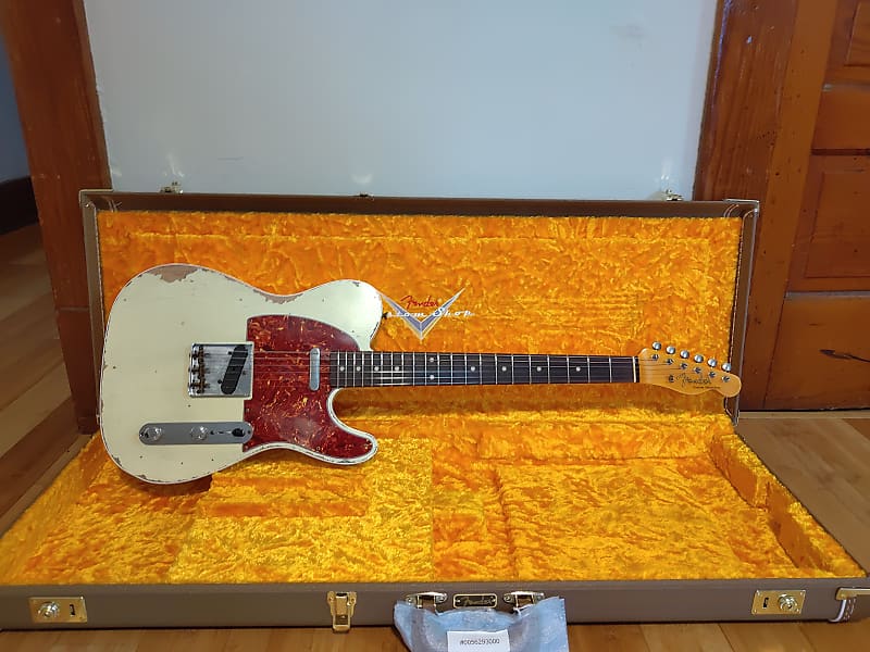 2021 Fender Custom Shop 1960 Telecaster Custom Heavy Relic vintage white image 1