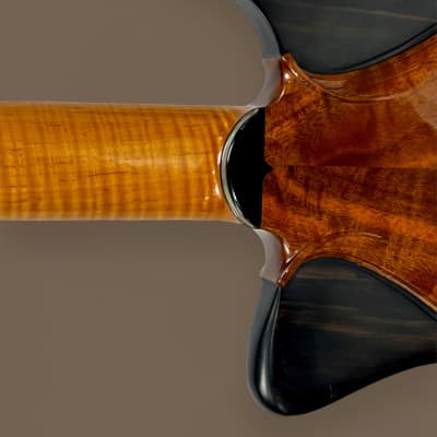 Jesselli Guitars Modernaire Circa 1989-1990 Natural Walnut & Ebony. Owned by Alan Rogan touring tech for Keith Richards. (Authorized Jesselli Dealer) image 15