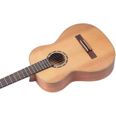 Ortega Guitars 6 String Family Series 3/4 Size Nylon Classical Guitar with Bag, Right-Handed, Cedar Top-Natural-Satin image 4