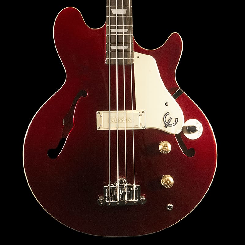 Epiphone Jack Casady Signature Semi Hollow Bass Guitar (Sparkling Burgundy) image 1