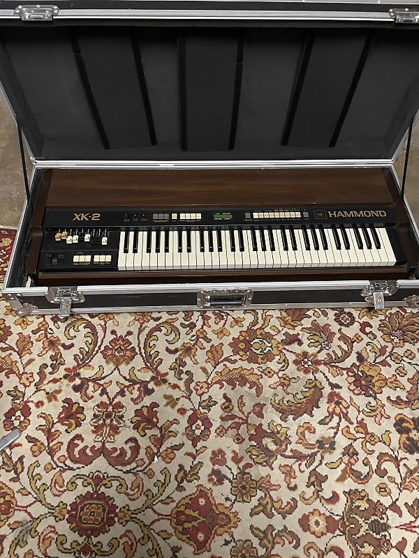 Hammond XK-2 Drawbar Organ Brown woodgrain with Anvil case $800.00 image 1