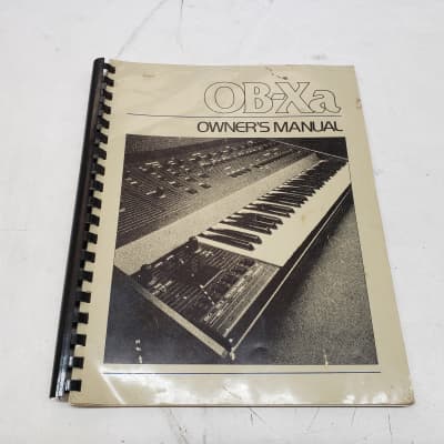 Original Vintage Oberheim OB-Xa Synthesizer Owners Manual