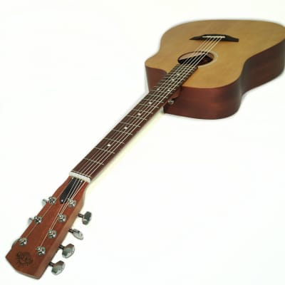 Trembita Brand New Seven 7 Strings Acoustic Guitar Сutaway, Sand Natural Wood made in Ukraine Beautiful sound image 11