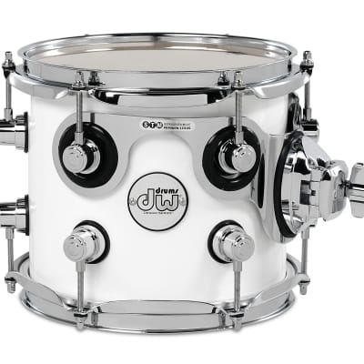 DW Design Series Maple Suspended Tom, 7x8, Gloss White Lacquer DDLG0708STWH