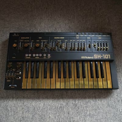 Roland SH-101 black & gold custom by ghostinmpc | Reverb