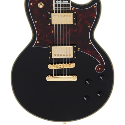 Deluxe Atlantic Solid Black 6-String RH Baritone Solidbody Electric Guitar w/ Case  DADBATLSBKGS image 4