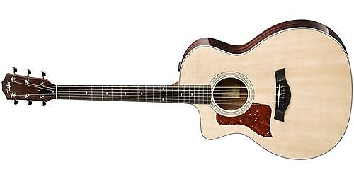 Taylor 214ce-DLX Deluxe Left-Handed Grand Auditorium Acoustic-Electric Guitar image 1