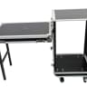 OSP Elite Core 16 Space ATA Amp Rack w/Casters and Attached Utility Table 20" Depth