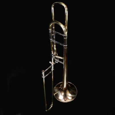 Bach 42BOG Stradivarius Profess Tenor Trombone F Rotor Open Wrap Gold Brass Bell image 9