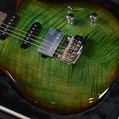 Immagine Music Man Luke III HSS Rosewood Fingerboard Luscious Green Flame - 17