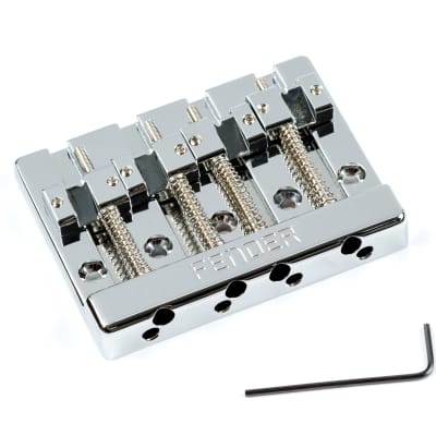 Fender 099-4407-000 HiMass 4-String Bass Bridge Assembly with Zinc