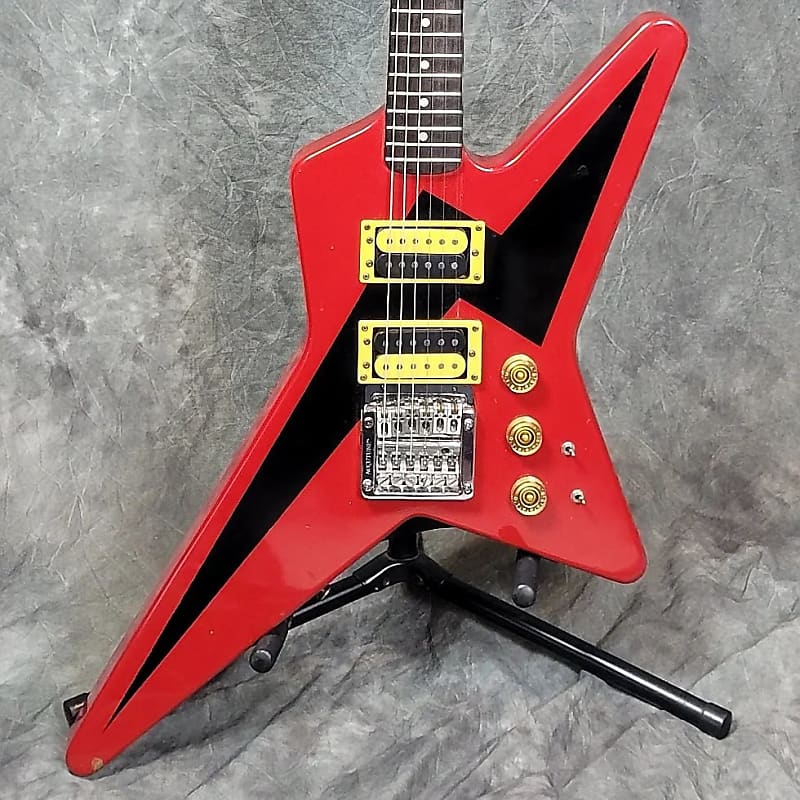 Hohner Professional SR Heavy 80's - Red w/ Black Lightning | Reverb