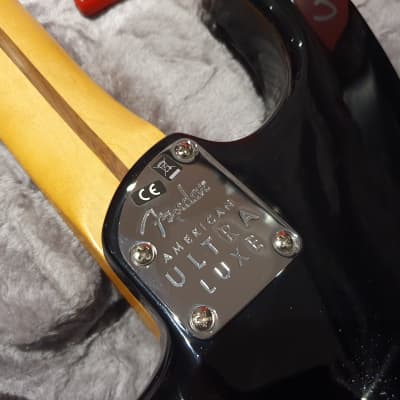 NEW 2021 Fender American Ultra Luxe Stratocaster HSS FR Floyd Rose Mystic Black USA Strat image 9