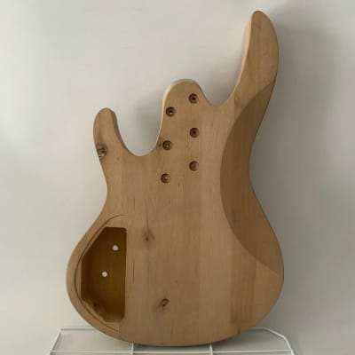 Unfinished Mahogany Wood Bass Guitar Body DIY Project image 4