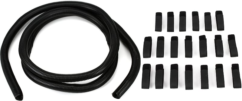 Hosa Black Hook & Loop Cable Ties - Cable Organizers